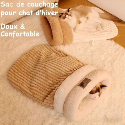 ZooVenture Cama/jaula de felpa con calefacción para gatos