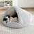 IntiMeg Nid en forme de coquille pour chien et chat, chauffant en hiver