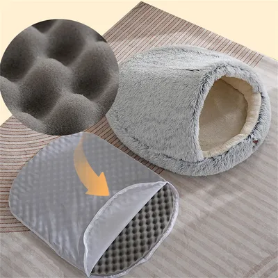 IntiMeg Nid en forme de coquille pour chien et chat, chauffant en hiver