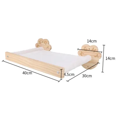 IntiMeg Lit en peluche à fixation murale pour chat