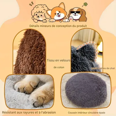 ZooVenture Douillet Panier à Capuchon Pour Chats Intérieurs