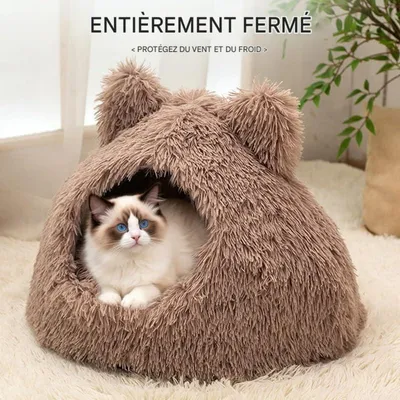 ZooVenture Douillet Panier à Capuchon Pour Chats Intérieurs