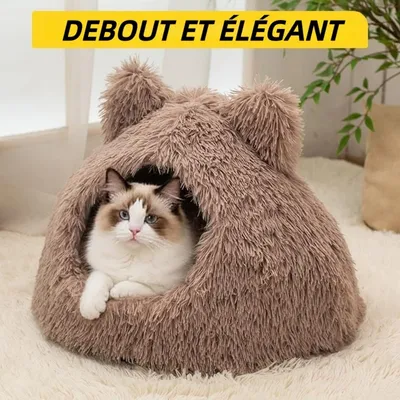 ZooVenture Douillet Panier à Capuchon Pour Chats Intérieurs