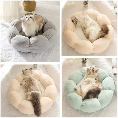 ZooVenture Panier pour chat en forme de pétale Diamètre 40cm