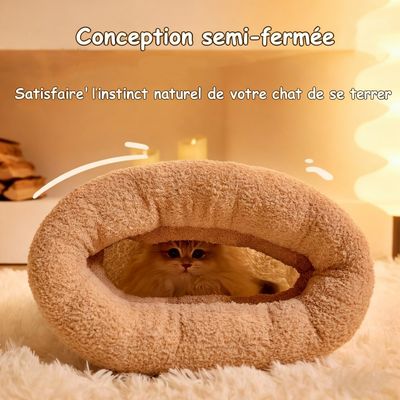 ZooVenture Chauffant Niche Panier en Peluche pour Chat