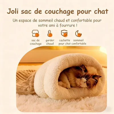 ZooVenture Chauffant Niche Panier en Peluche pour Chat