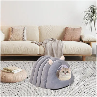 ZooVenture Panier pour Chat et chiens en Forme de Grotte