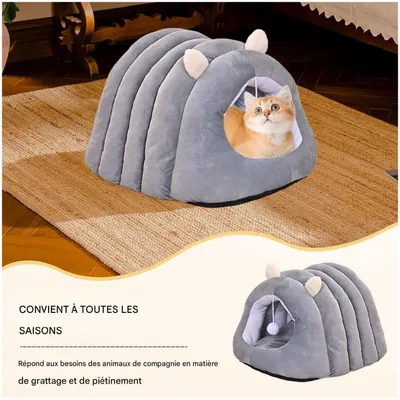 ZooVenture Panier pour Chat et chiens en Forme de Grotte