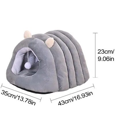 ZooVenture Panier pour Chat et chiens en Forme de Grotte