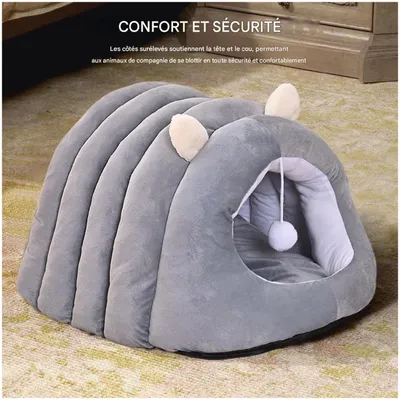 ZooVenture Panier pour Chat et chiens en Forme de Grotte