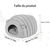 ZooVenture Tente pour chat et chien Nid de chenille Gris