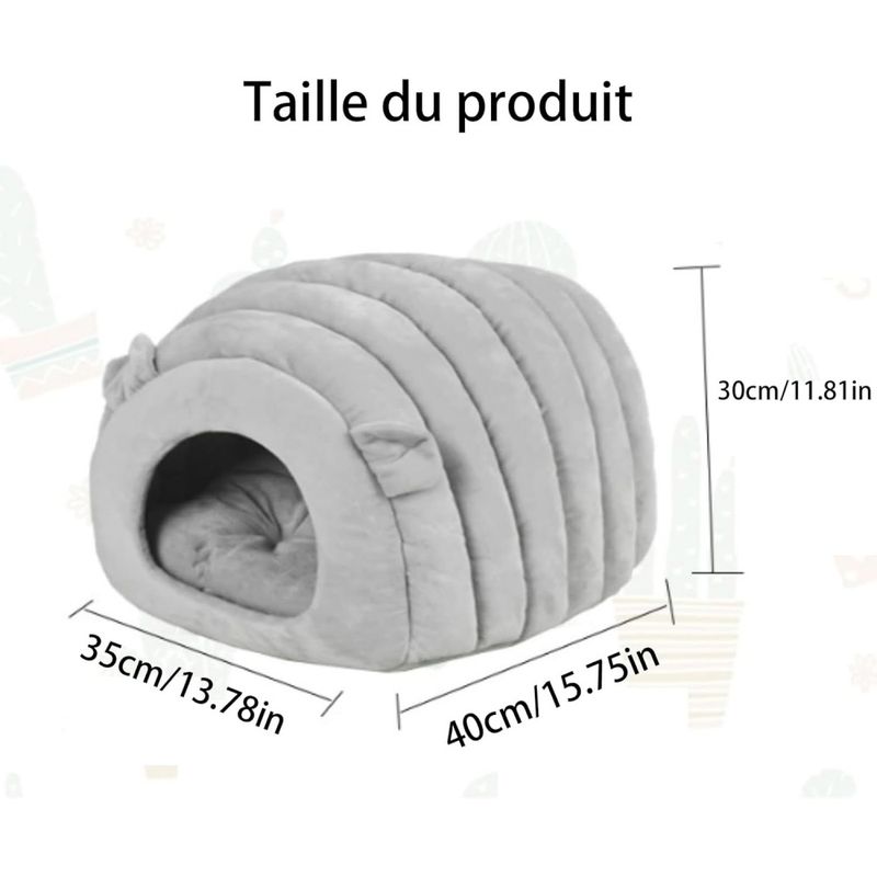 ZooVenture Tente pour chat et chien Nid de chenille Gris
