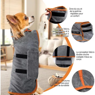 ZooVenture Peignoir pour chiens