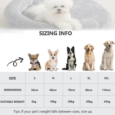 PetTribes Panier chien confortable avec bord surélevé