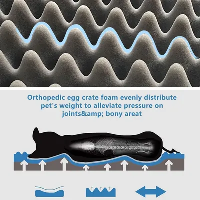 PetTribes Panier chien confortable avec bord surélevé