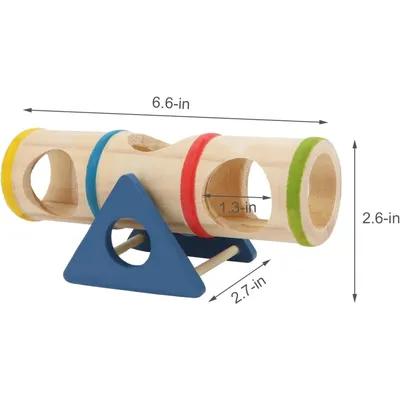 ZooVenture Tunnel à bascule en bois jouet pour hamster