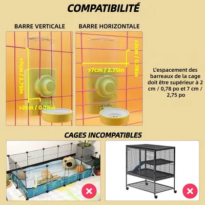 ZooVenture 600ML Automatique Distributeur Eau Pour Lapin