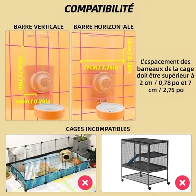 ZooVenture 600ML Automatique Distributeur Eau Pour Lapin