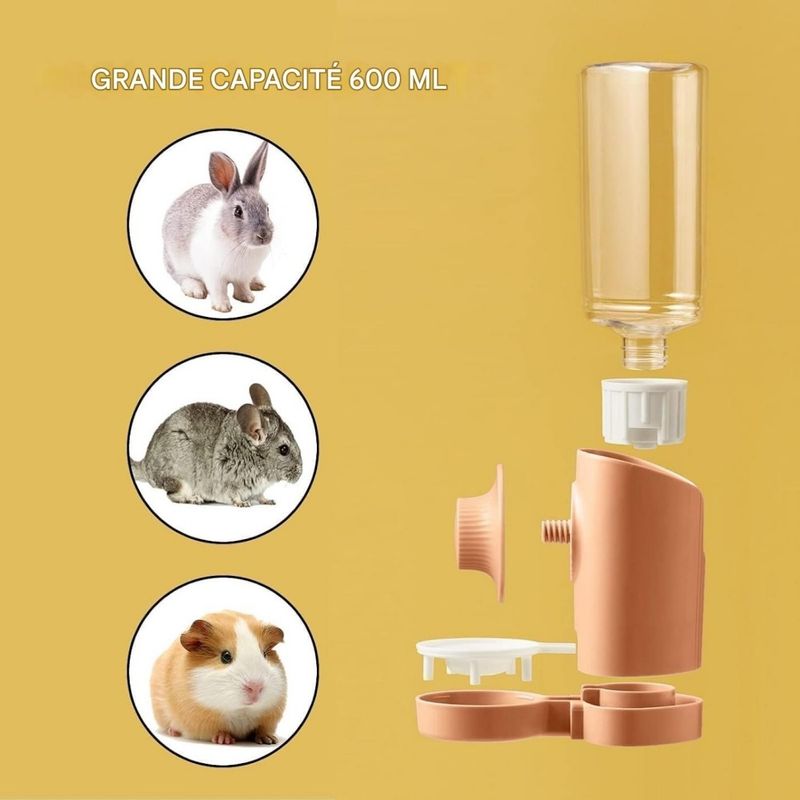 ZooVenture 600ML Automatique Distributeur Eau Pour Lapin