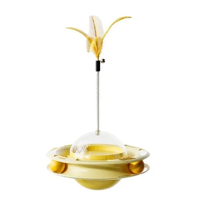 ZooVenture Jouet Puzzle pour Chat Gobelet jaune