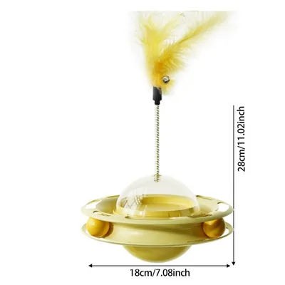 ZooVenture Jouet Puzzle pour Chat Gobelet jaune