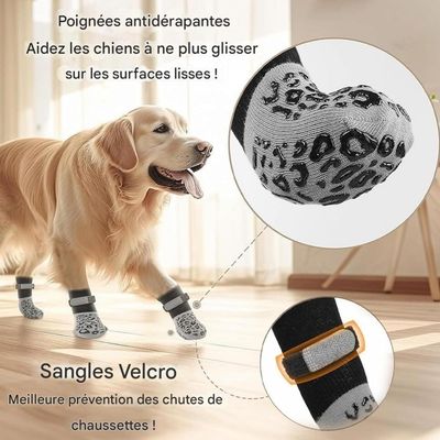 ZooVenture Antidérapantes Lot De 2 Paires Chaussettes Pour Chien