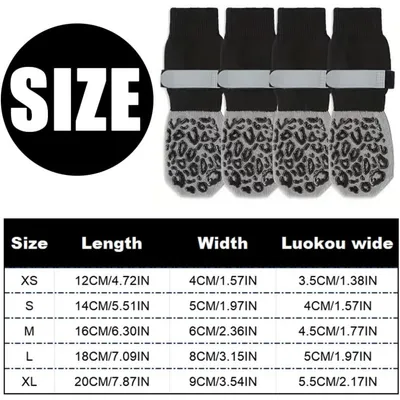 ZooVenture Antidérapantes Lot De 2 Paires Chaussettes Pour Chien