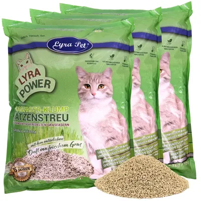 Lyra Pet® Lyra Power® Grasfaser Katzenstreu klumpend