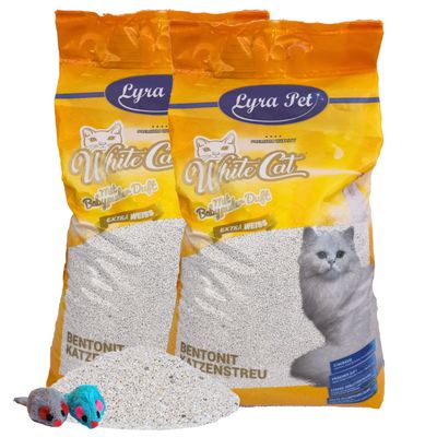 Lyra Pet® White Cat® Litière pour chat à la bentonite