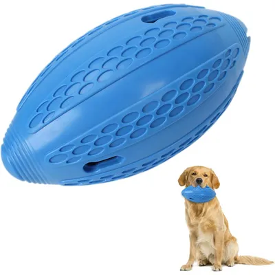 PetTribes Balle chien indestructible extra-forte pour grands chiens. Bleu