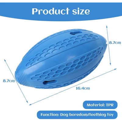 PetTribes Balle chien indestructible extra-forte pour grands chiens. Bleu