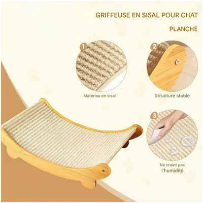 ZooVenture Griffoir pour chat 2 en 1 en sisal 39*32cm
