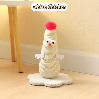 PetTribes Arbre à chat design « poussin » en sisal naturel