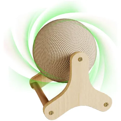 ZooVenture Jouet Griffoir Boule pour Chat forme triangulaire