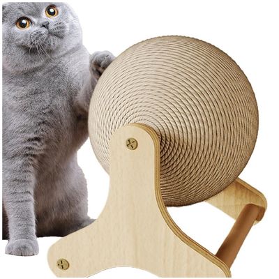 ZooVenture Jouet Griffoir Boule pour Chat forme triangulaire