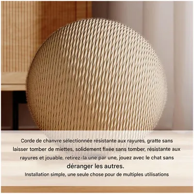 ZooVenture Jouet Griffoir Boule pour Chat forme triangulaire