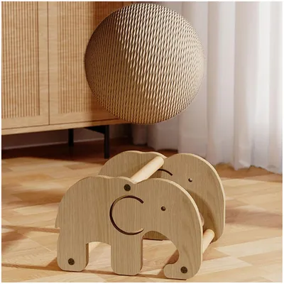 ZooVenture Jouet Griffoir Boule pour Chat forme d'éléphant