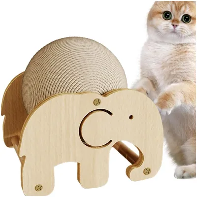 ZooVenture Jouet Griffoir Boule pour Chat forme d'éléphant ZooVenture Jouet Griffoir Boule pour Chat forme d'éléphant