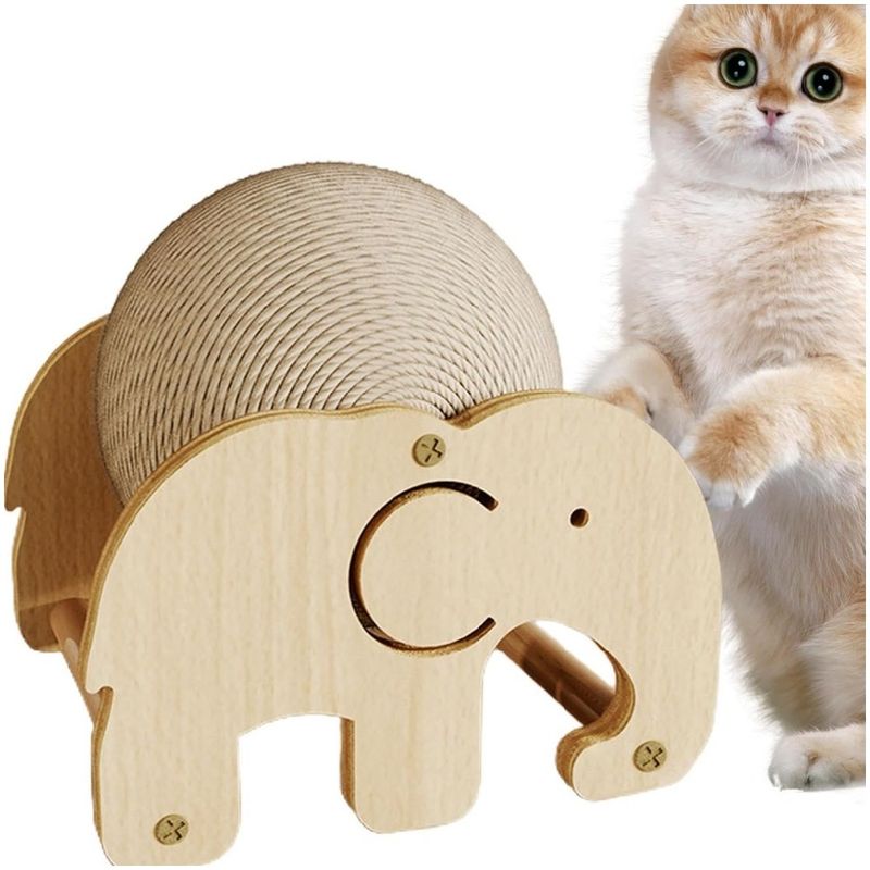 ZooVenture Jouet Griffoir Boule pour Chat forme triangulaire