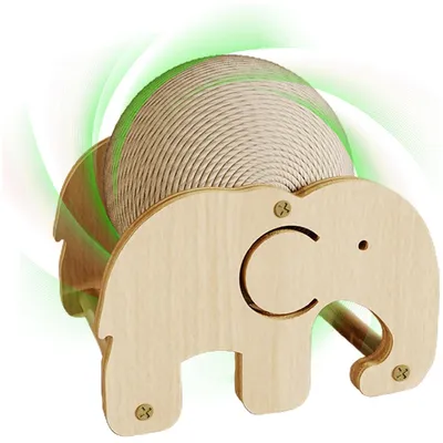 ZooVenture Jouet Griffoir Boule pour Chat forme d'éléphant