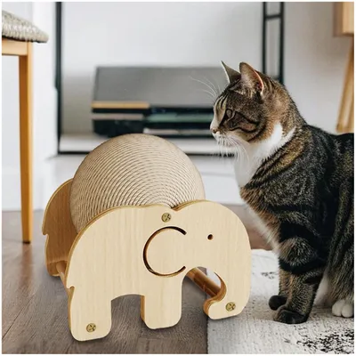 ZooVenture Jouet Griffoir Boule pour Chat forme d'éléphant