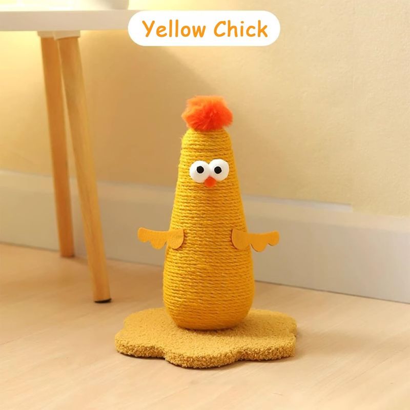 PetTribes Arbre à chat design « poussin » en sisal naturel