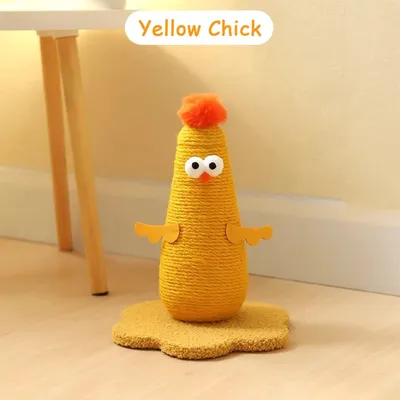 PetTribes Arbre à chat design « poussin » en sisal naturel