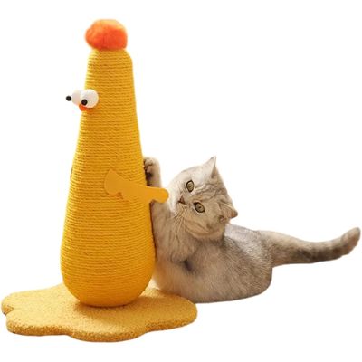 PetTribes Arbre à chat design « poussin » en sisal naturel