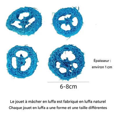 ZooVenture Jouets à mâcher en luffa naturel pour rongeurs et cochons