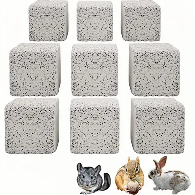 ZooVenture Juguete masticable de piedra mineral para animales pequeños
