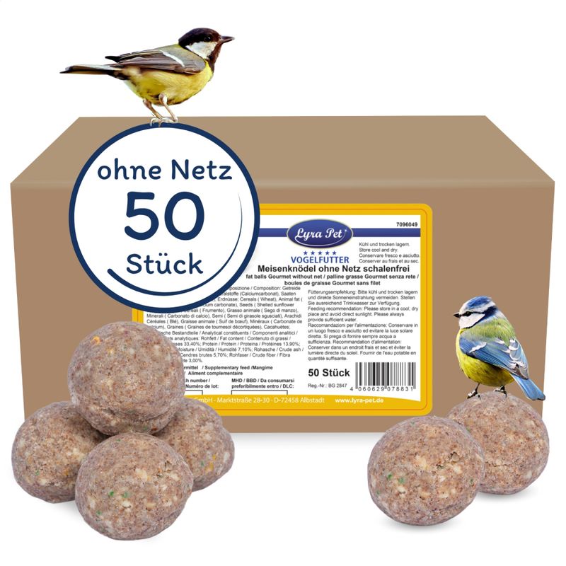 Lyra Pet® Gourmet Boulettes de mésanges sans coquille sans filet