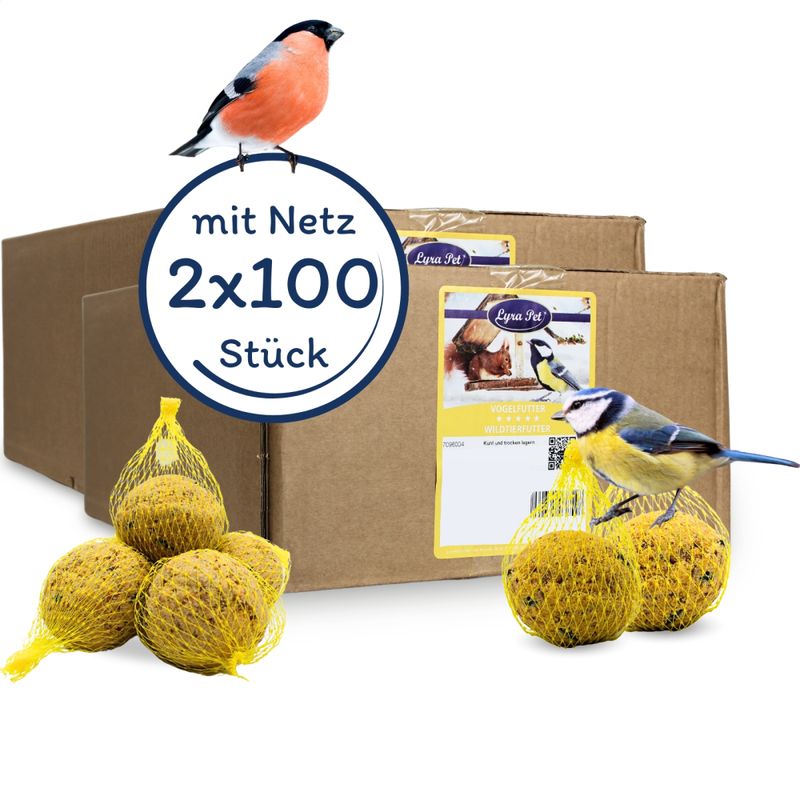 Lyra Pet® Boulettes de mésanges avec filet Ã 90 g