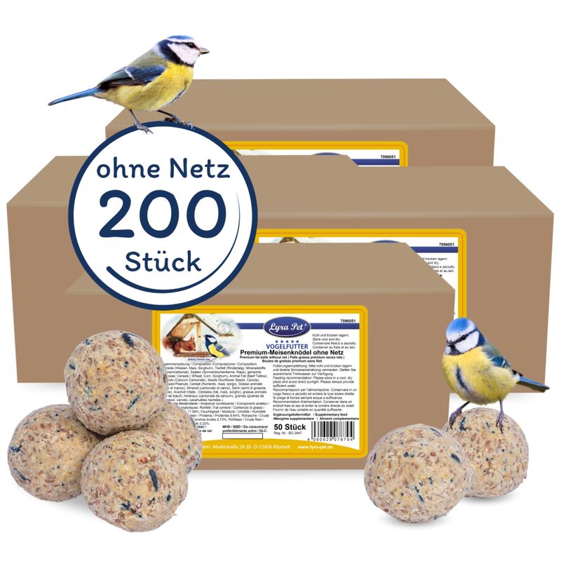 Lyra Pet® Boulettes de mésanges premium sans filet Ã 85 g
