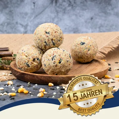 Lyra Pet® Boules de graisse Premium pour mésanges, sans filet, de 85 g